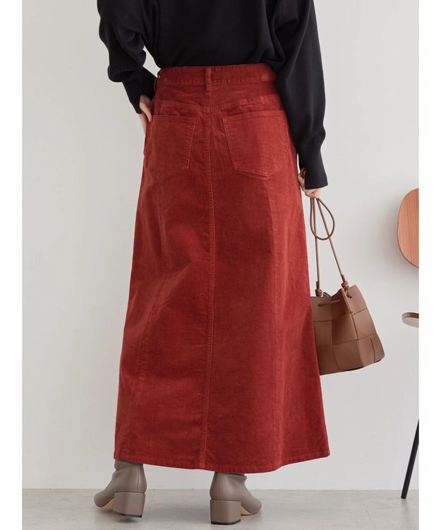 AMERICAN HOLIC コーデュロイＡラインスカート Terracotta