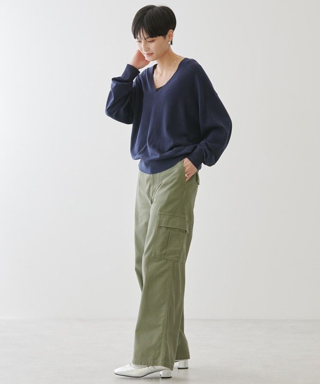 AMERICAN HOLIC Ｖネックニットプルオーバー Navy