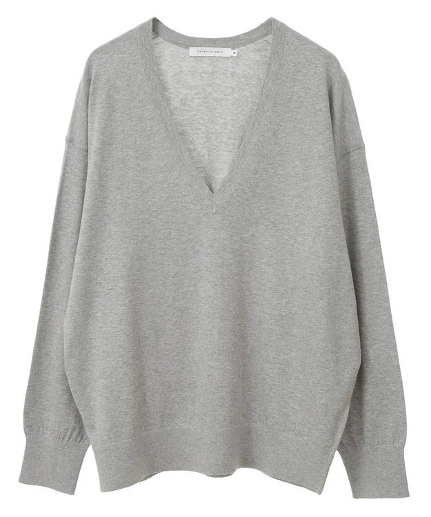 AMERICAN HOLIC Ｖネックニットプルオーバー Light Gray Mixture