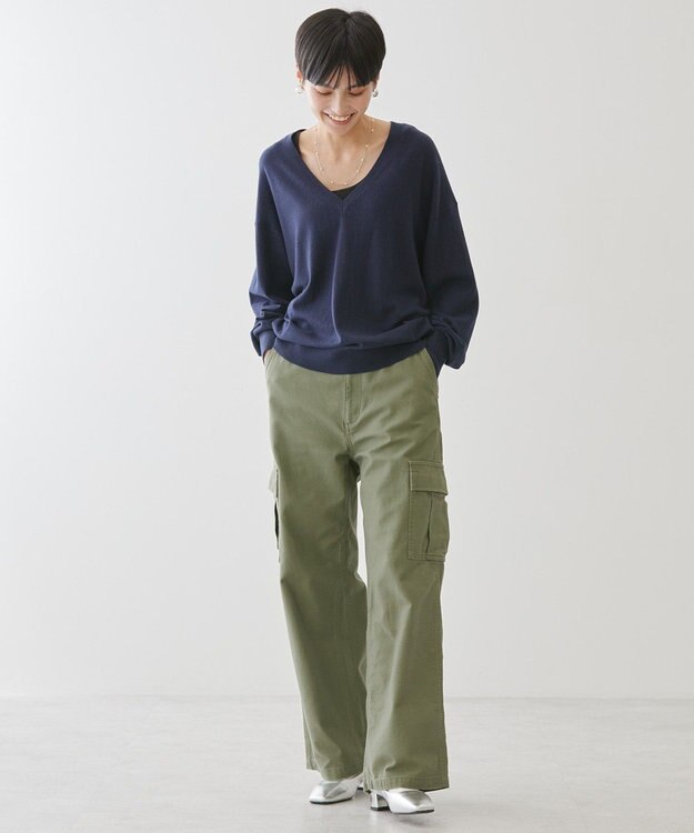 AMERICAN HOLIC Ｖネックニットプルオーバー Navy