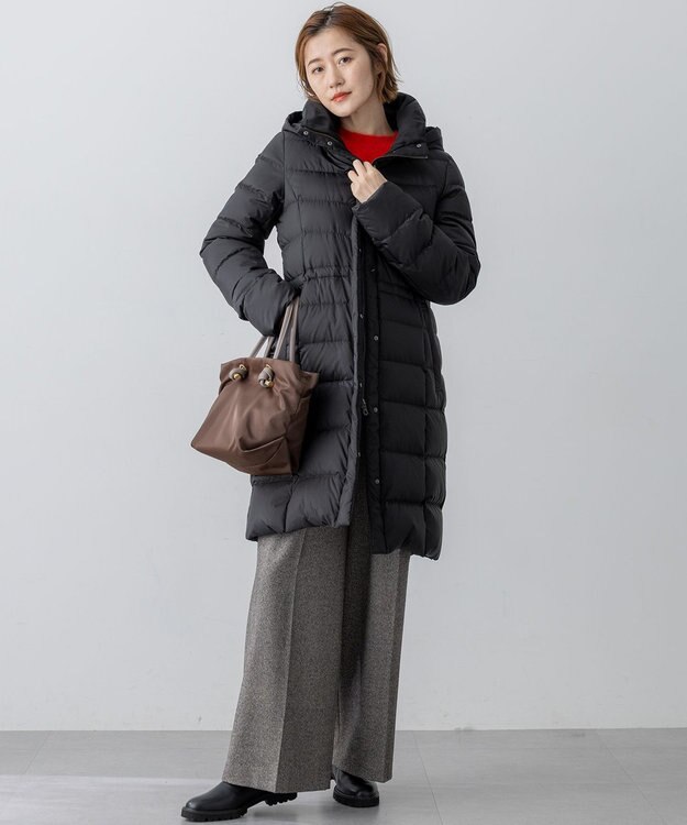 23区 L 【VERY掲載/新色追加】シレータフタ ロング ダウンコート ブラック系