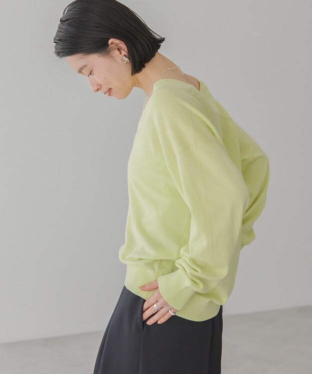 AMERICAN HOLIC Ｖネックニットプルオーバー Light Yellow