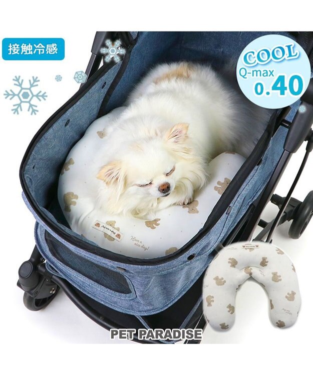 PET PARADISE ペットパラダイス クール ピロー 《くまちゃん柄》 くまちゃん