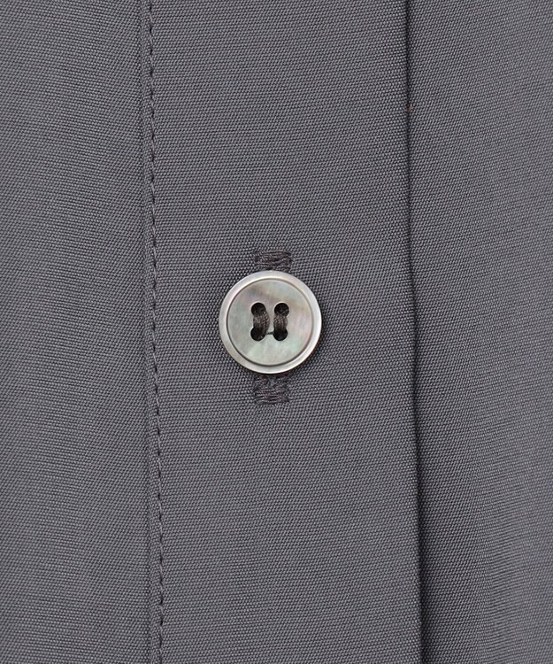 組曲 バウンディングシャーティング バンドカラーフリル ブラウス グレー系