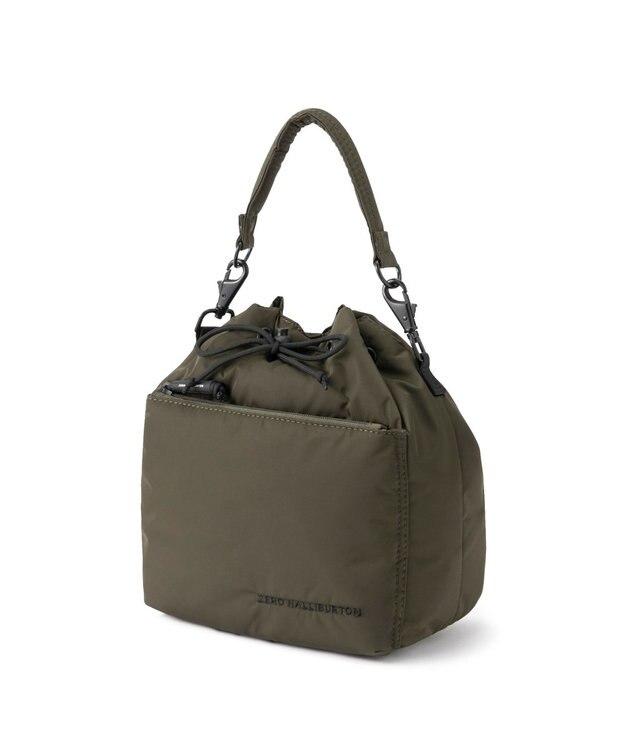 ZERO HALLIBURTON 【雑誌掲載】 DICROS SOLOシリーズ 巾着ショルダーバッグ ZHG-B DS 85006 カーキ