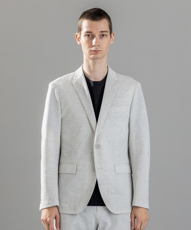 JOSEPH HOMME 新素材【通気性/ストレッチ】グリットタックジャージー   ストレッチジャケット ライトグレー系