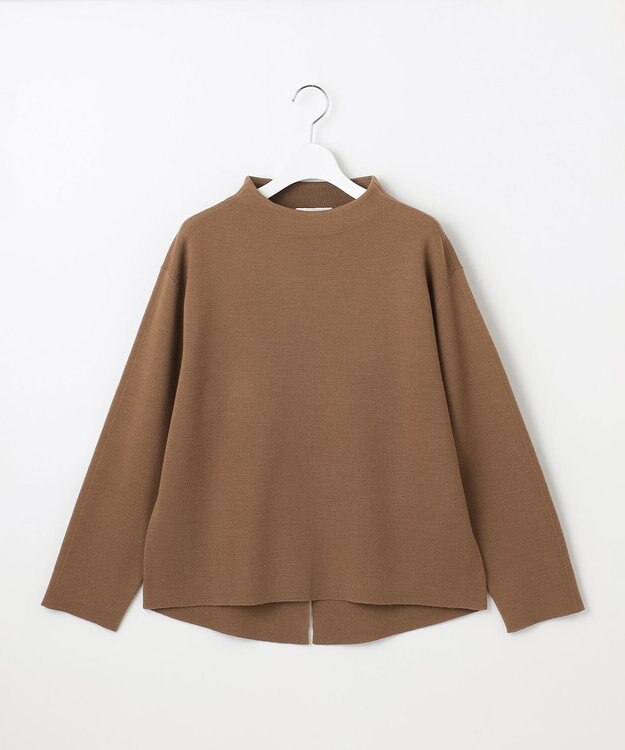 自由区 【セットアップ対応】ウールミラノボトルネック ニット モカ