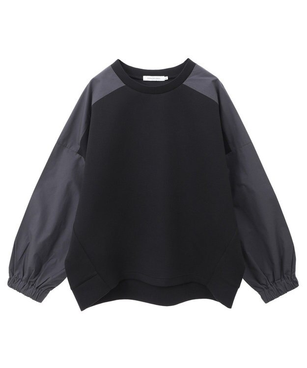 AMERICAN HOLIC 異素材コクーンポンチプルオーバー Black