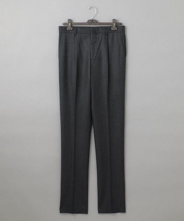 GOTAIRIKU 【保温性/ストレッチ/シワになりにくい】サキソニーストレッチパンツ（１タック） グレー系