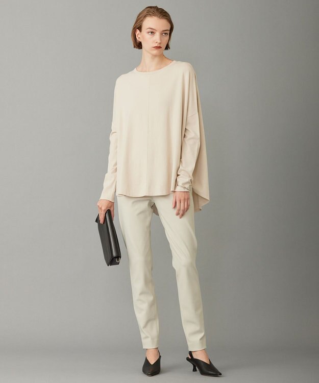 ICB 【洗える】ヴィスコースワイド プルオーバー トープ系