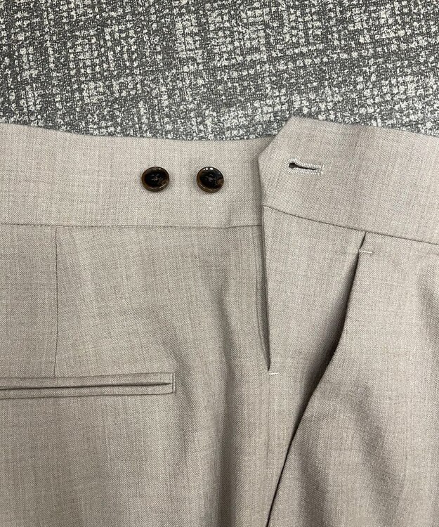 #Newans 【ANSWER for ファッショニスタ 】ウエスト調整可ワイドパンツ ベージュ系