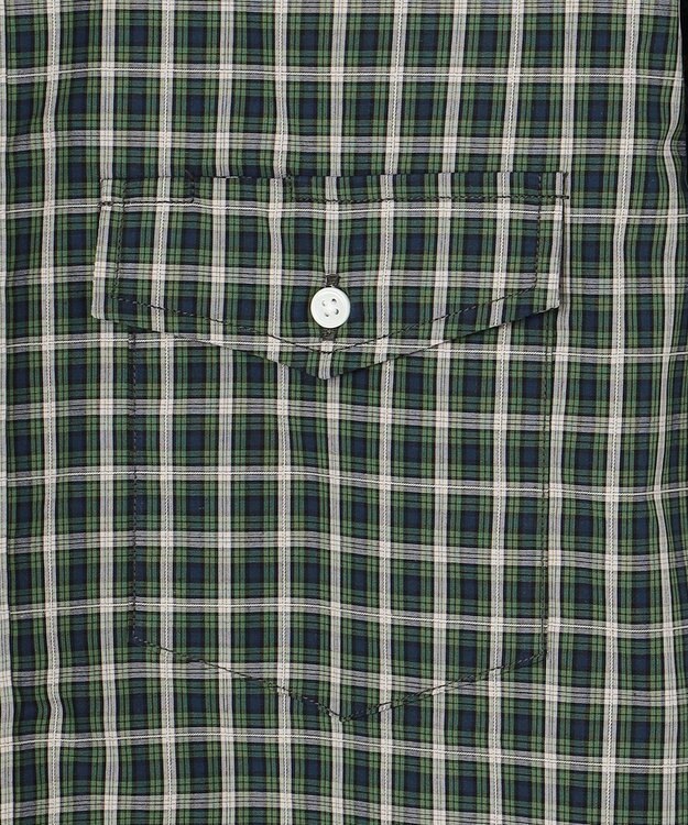 J.PRESS MEN ドビー マルチチェック シャツ グリーン系3