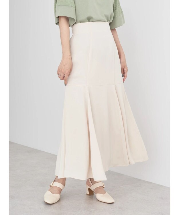 earth music&ecology 切替フレアスカート Ivory