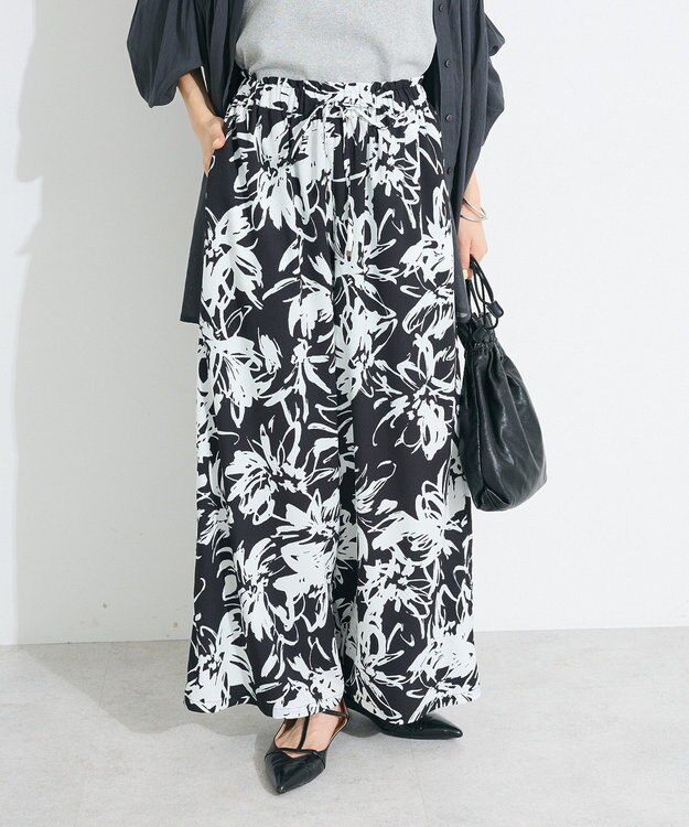 CRAFT STANDARD BOUTIQUE プリントイージーパンツ Black