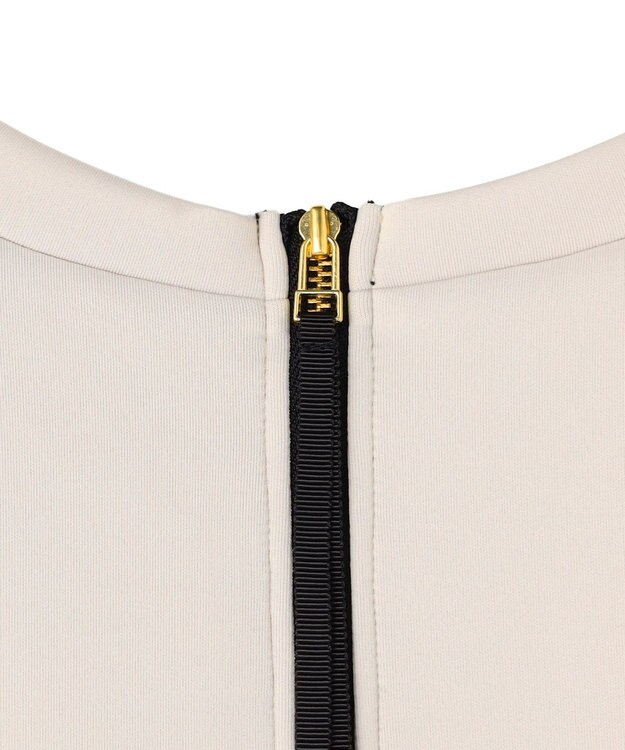 UNFILO L BEAUTY FORM JERSEY light バックZIP プルオーバー グレージュ