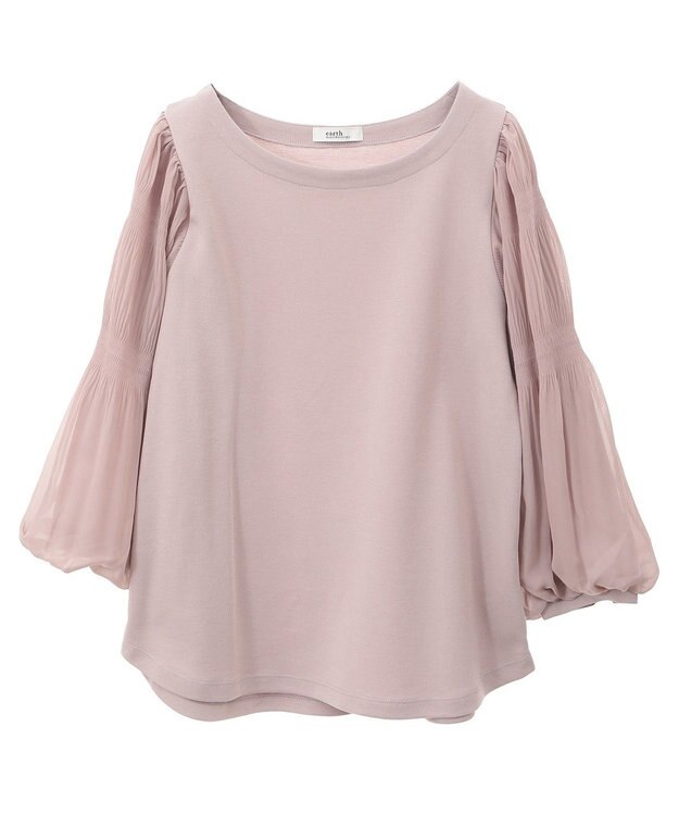 earth music&ecology マジョリカプリーツプルオーバー Pink Beige