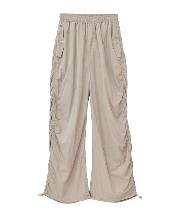 CRAFT STANDARD BOUTIQUE サイドシャーリングカーゴパンツ Gray Beige