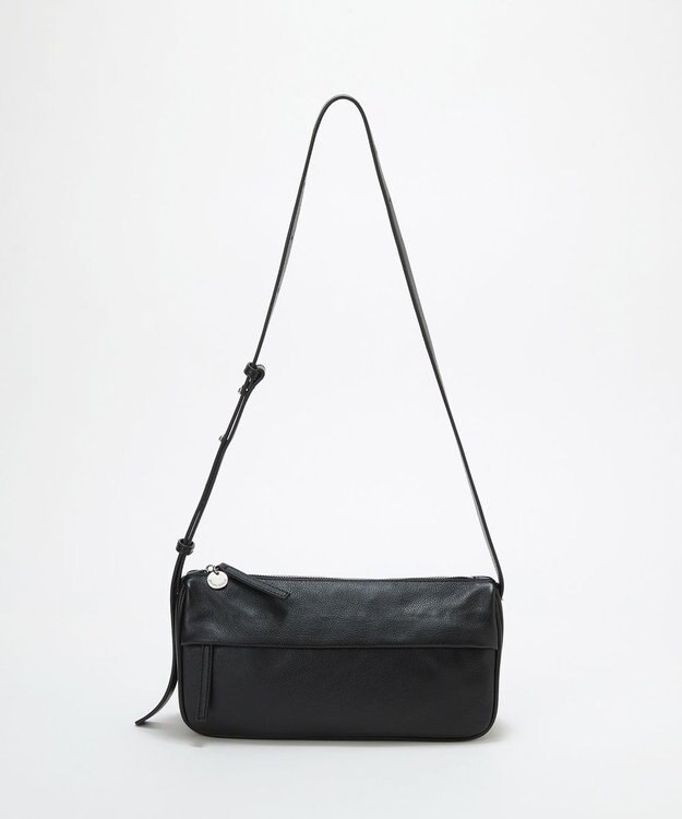 TOPKAPI 【Breath TOPKAPI】SUPPLE サプル シボレザー スワローマチ ワイド ショルダーバッグ ブラック