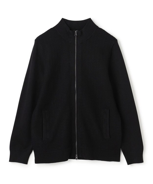 JOSEPH HOMME 【WEB・一部店舗限定  】  ライトヴィスコース　ジップアップカーディガン ブラック系