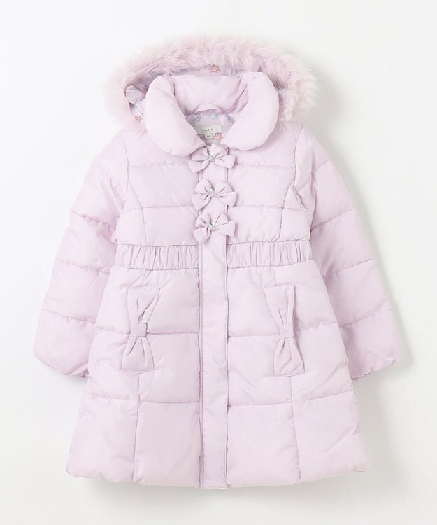 ANY KIDS 【洗濯機OK】中綿Aラインロングコート ラベンダー