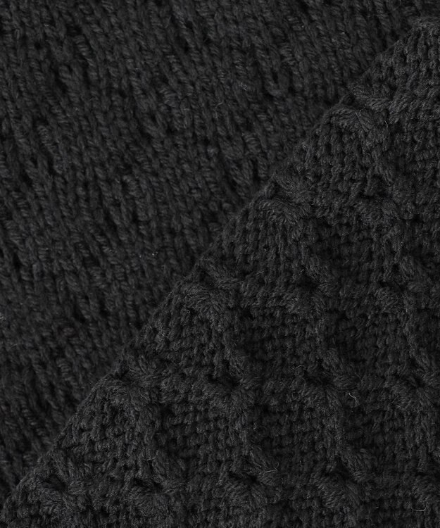 Feroux 【洗える】ポコポコ カーディガン ブラック系