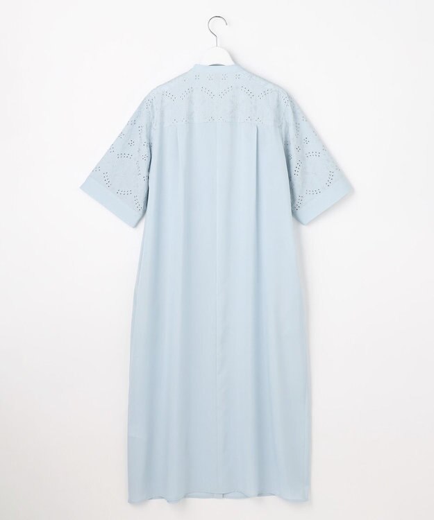 J.PRESS LADIES 【WEB限定カラーあり】エンブロイダリー シャツ ワンピース 【WEB限定】サックスブルー系