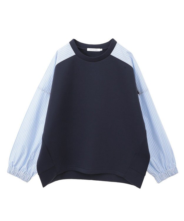 AMERICAN HOLIC 異素材コクーンポンチプルオーバー Navy