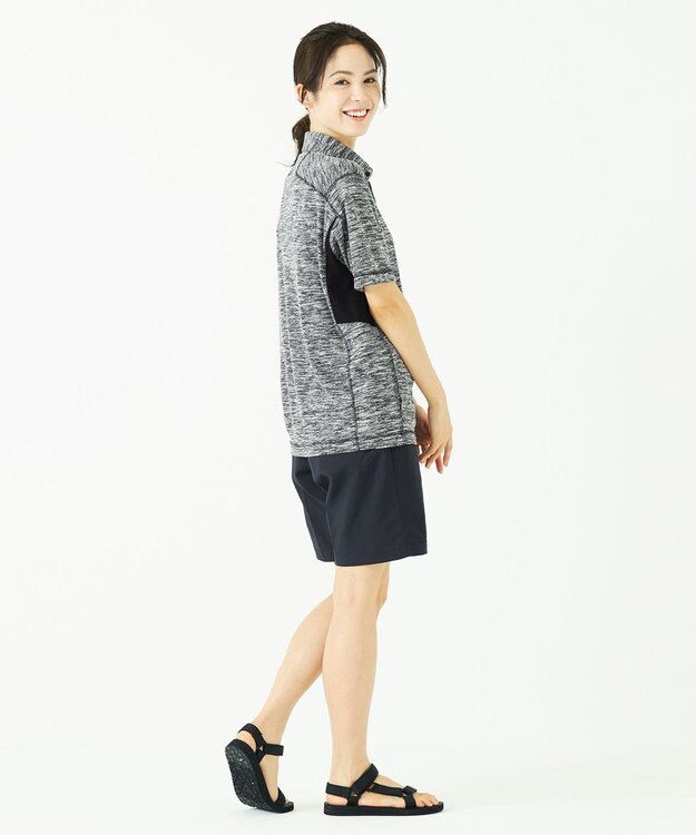 JOSEPH ABBOUD MOUNTAIN ランダムスラブリップル ポロシャツ グレー系