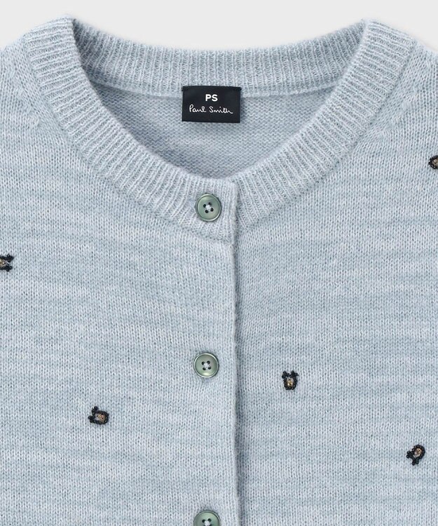 Paul Smith ホースシュー ビーズ カーディガン グレイッシュブルー