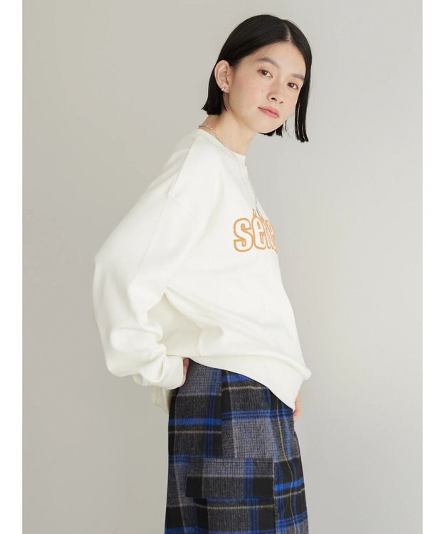 AMERICAN HOLIC 発泡ロゴポンチプルオーバー Off White