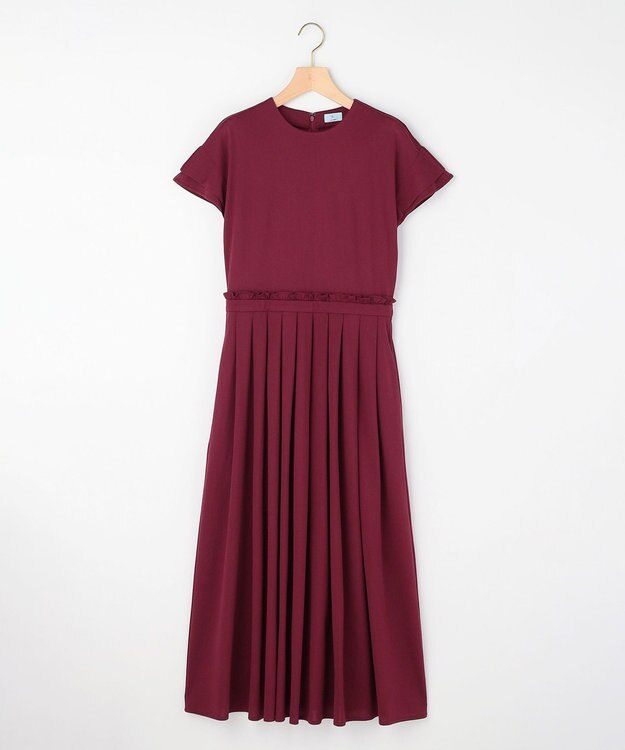 組曲 【先行予約】サマージャージーフィットアンドフレア ワンピース ガーネット系
