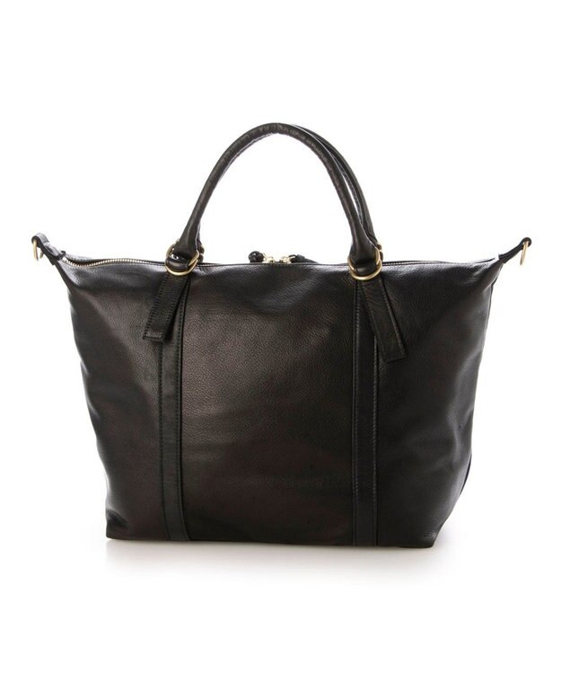 UNBILLION ペルケ perche / ガーメントレザー・サスティナブル2wayボストンS ブラック