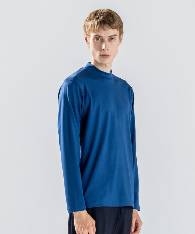 JOSEPH HOMME 【新色追加】ウールジャージーウォッシャブル　モックネックカットソー ブルー系
