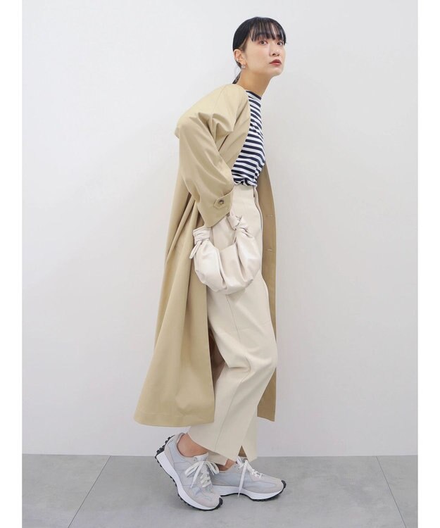 Green Parks 裾スリット／選べる美脚みえパンツ Ecru