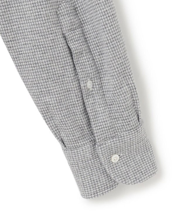 J.PRESS MEN 【Single Needle Tailoring / 形態安定】リッチジャージーコットン ネルシャツ/B.D. ライトグレー系8