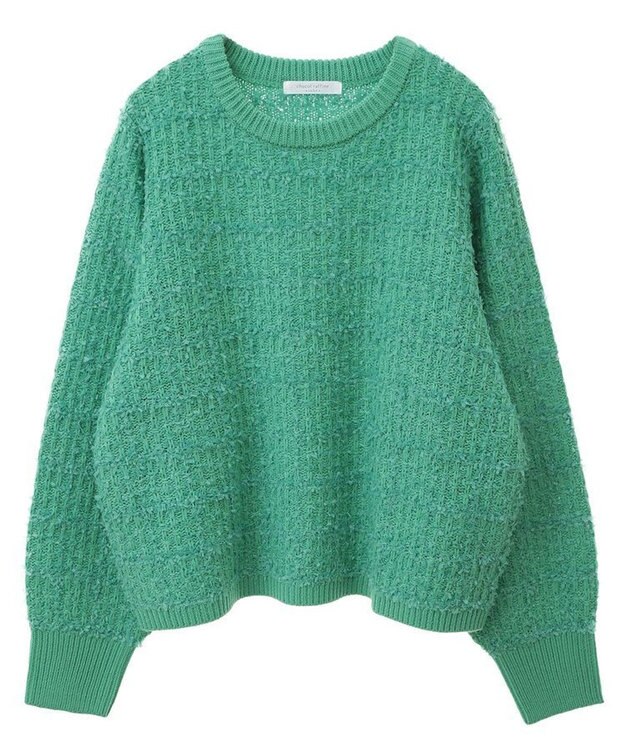 Green Parks テープヤーンニットプルオーバー Green