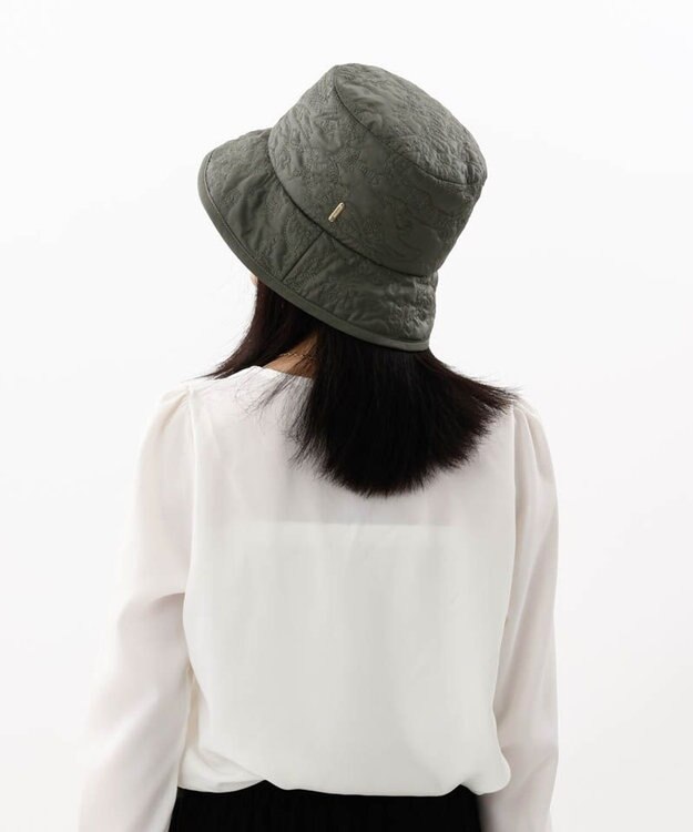 AURORA 【 Beaurance （ビューランス）】刺繍キルティングバケットハット グリーン