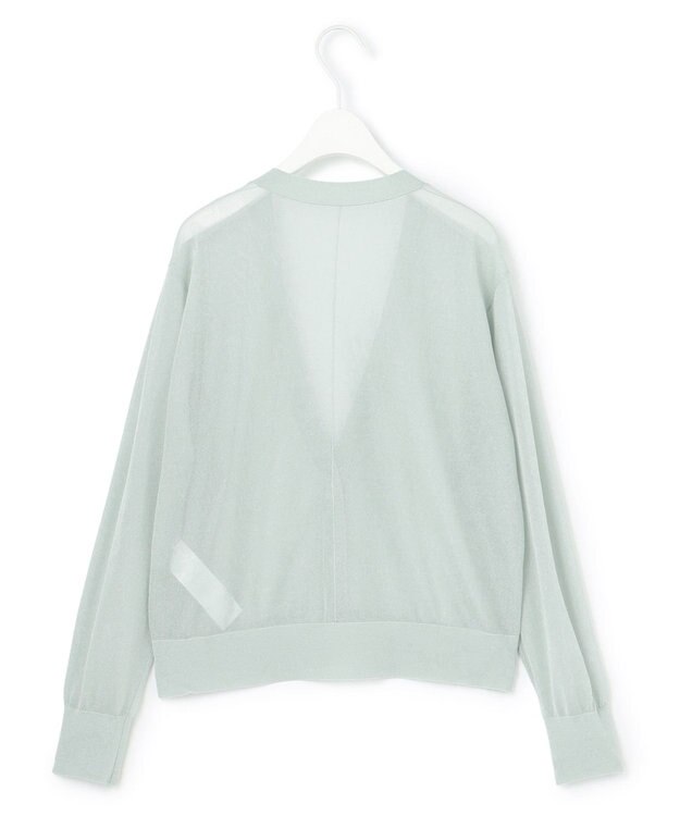 ICB L 【洗える】ドライシアーカーディガン アッシュブルー系