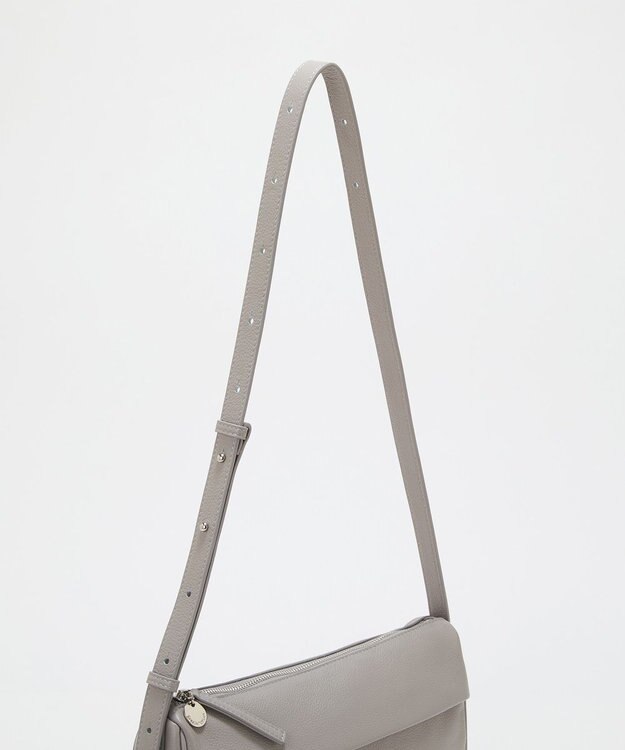 TOPKAPI 【Breath TOPKAPI】SUPPLE サプル シボレザー スワローマチ ワイド ショルダーバッグ ライトグレー