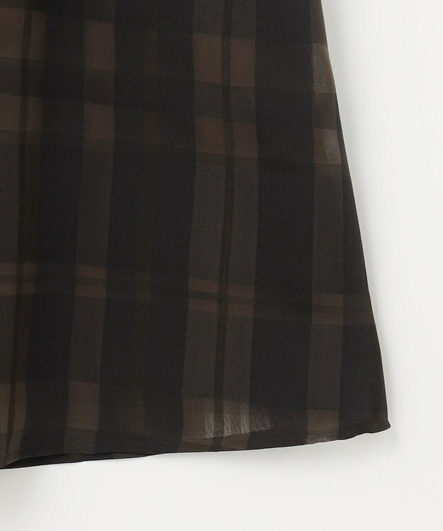 J.PRESS LADIES S シャドーチェック ワンピース ダークブラウンチェック系3