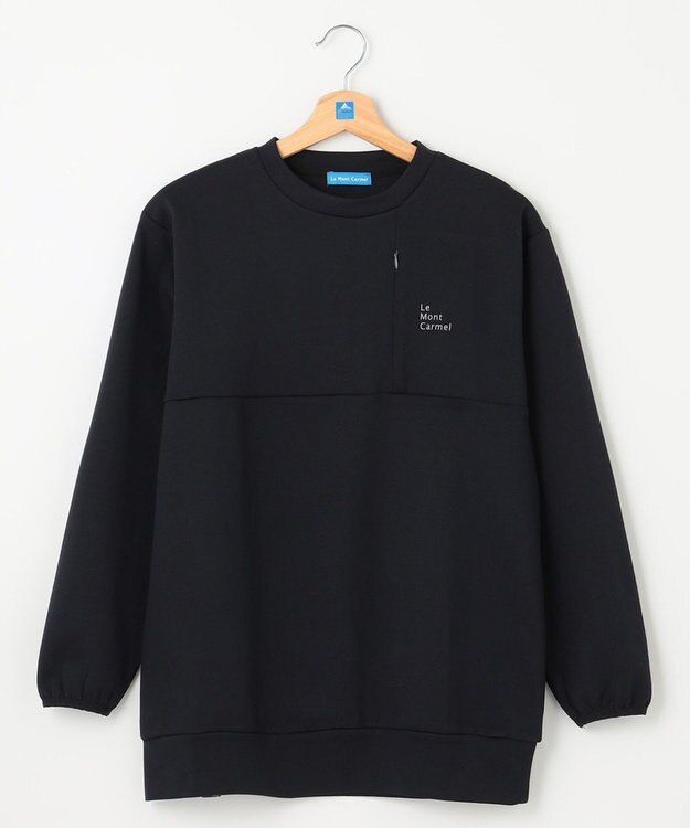 SHARE PARK LADIES 【UVカット・吸水速乾・ストレッチ・軽量・アンチピリング 】ダンボールクルーネックスウェット（S・Mサイズ） ブラック系