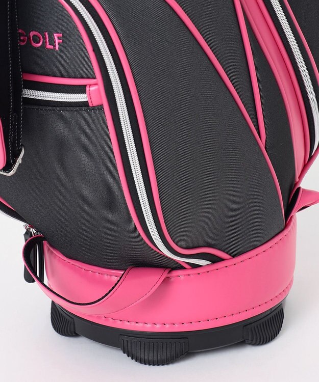 23区GOLF 【WOMEN】合皮×デニム調キャディバッグ 他と被らない 大人ピンクが初登場 ブラック系