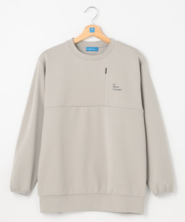 SHARE PARK LADIES 【UVカット・吸水速乾・ストレッチ・軽量・アンチピリング 】ダンボールクルーネックスウェット（S・Mサイズ） ベージュ系