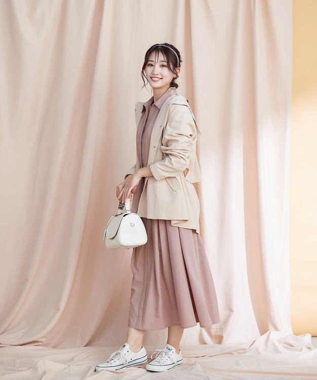 Tiaclasse 【新色追加・洗える】マウンテンフレアパーカー ライトベージュ