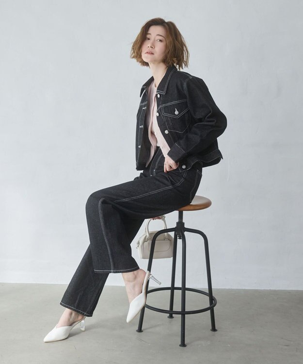 WEGO 【SETUP対応アイテム】デニムジャケット デニムブラック