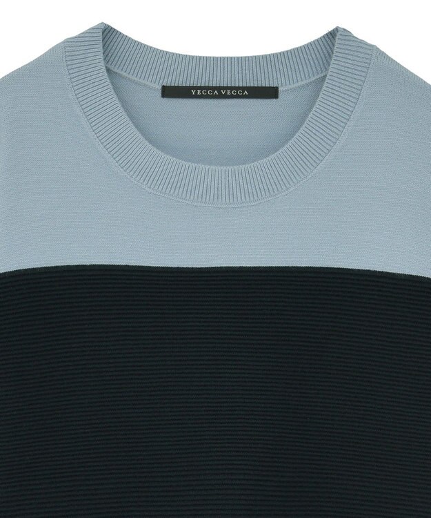 YECCA VECCA 釦デザイン配色ニット Border