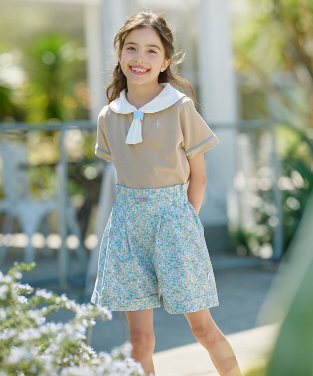 組曲 KIDS 【110-140㎝】サマーガーデン ショートパンツ ラベンダー系5