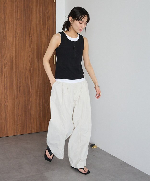 CRAFT STANDARD BOUTIQUE コットンナイロンカーブパンツ Ivory