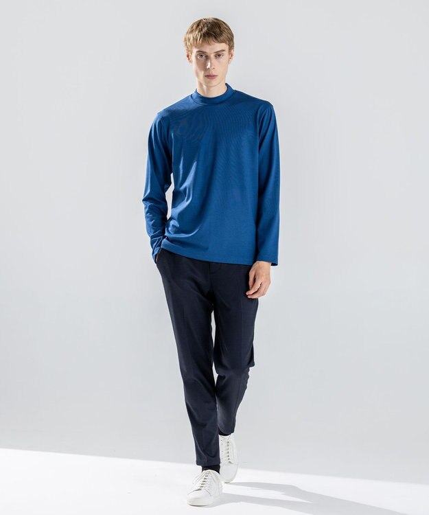 JOSEPH HOMME 【新色追加】ウールジャージーウォッシャブル　モックネックカットソー ブルー系