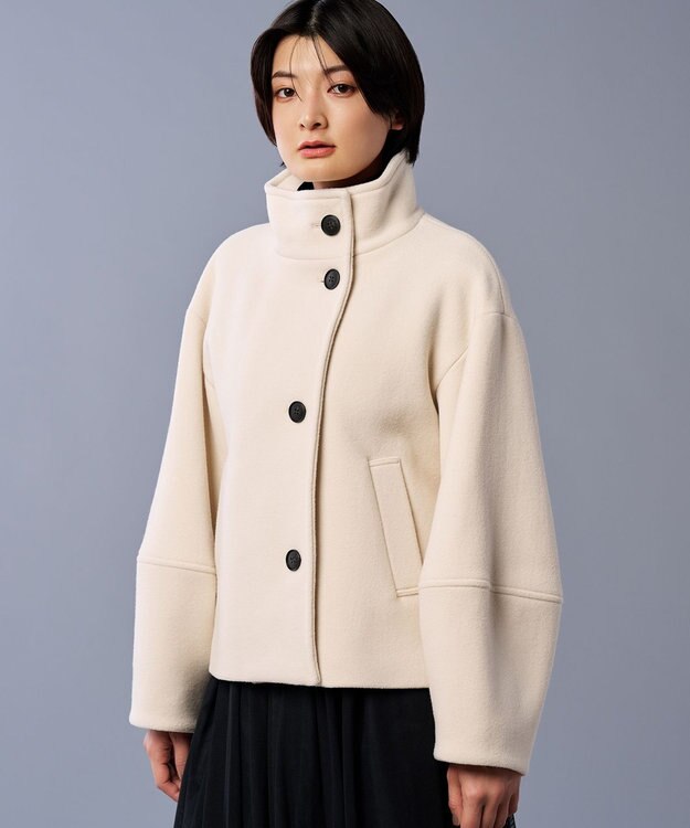 uncrave 【撥水】プルーフ メルトン スタンドネック コート（uncrave STANDARD） オフ